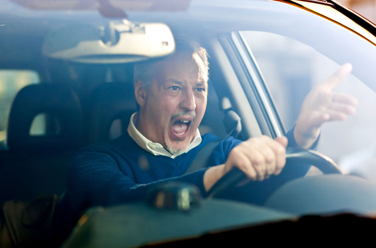 Man angry, shouting in car - Is anger as evil as murder?