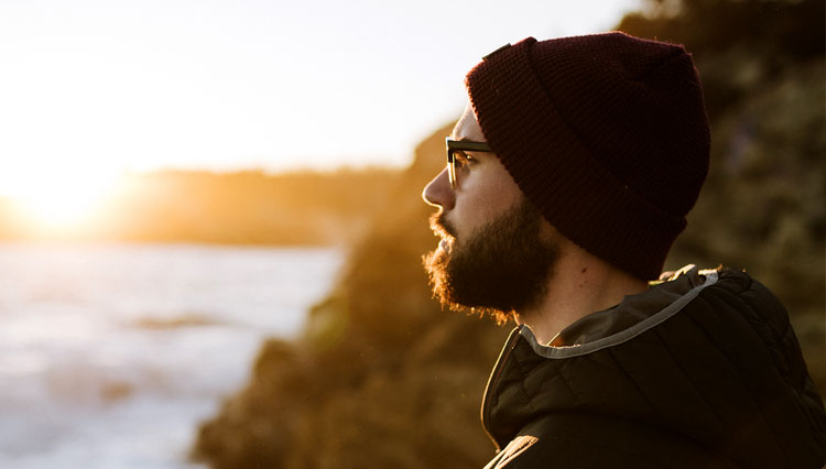 Man looking in distance, wondering - how can you be sure you've been born again?