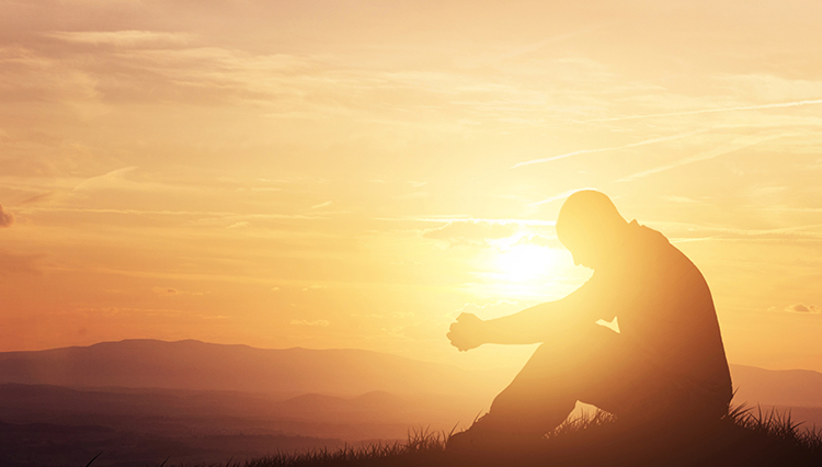 Man praying - Blessed are the pure in the heart