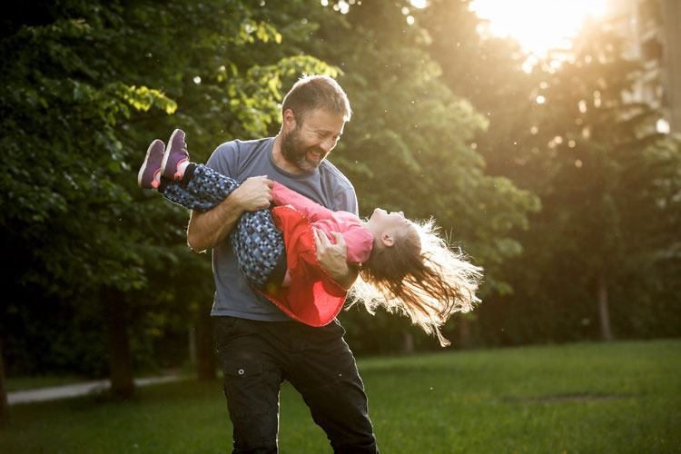 Picture of parent playing with child