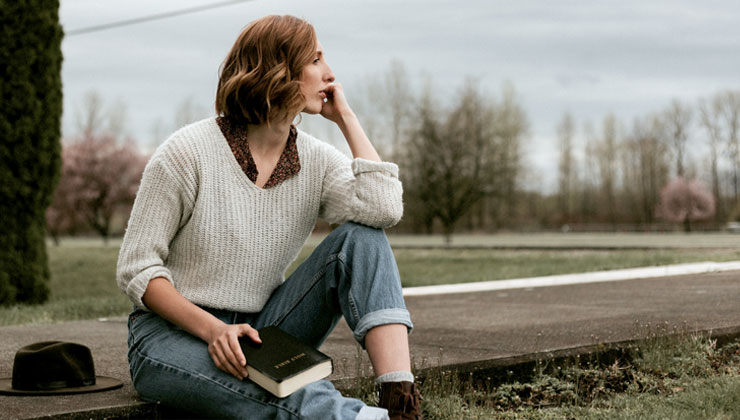 Picture of woman thinking about God's kindness and wrath