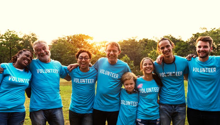 picture of a group of volunteers